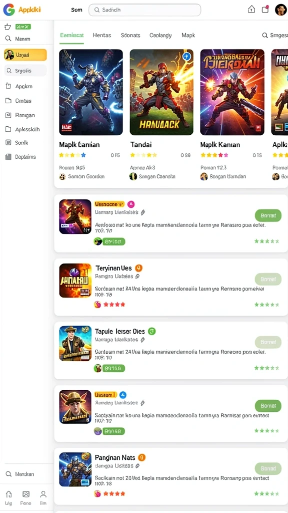Screenshot menunjukkan fitur bonus yang menggiurkan.