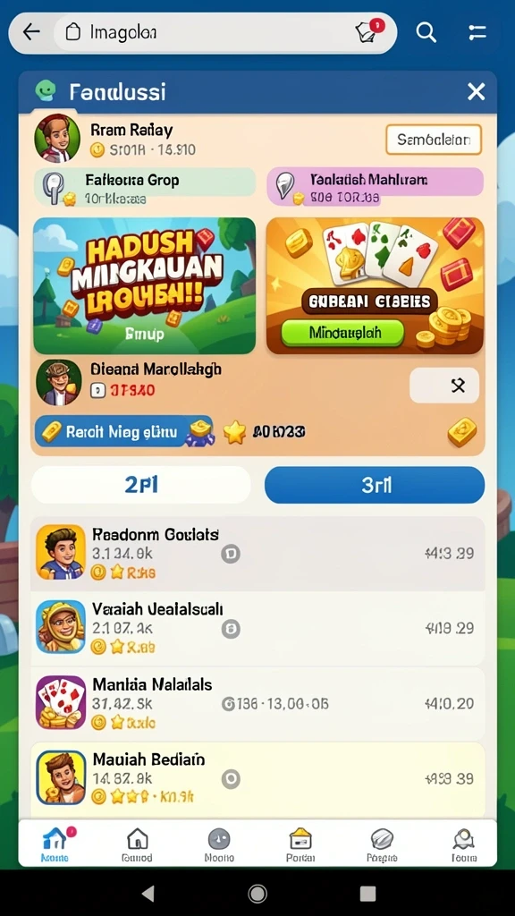 Screenshot menu permainan dengan berbagai pilihan seru.