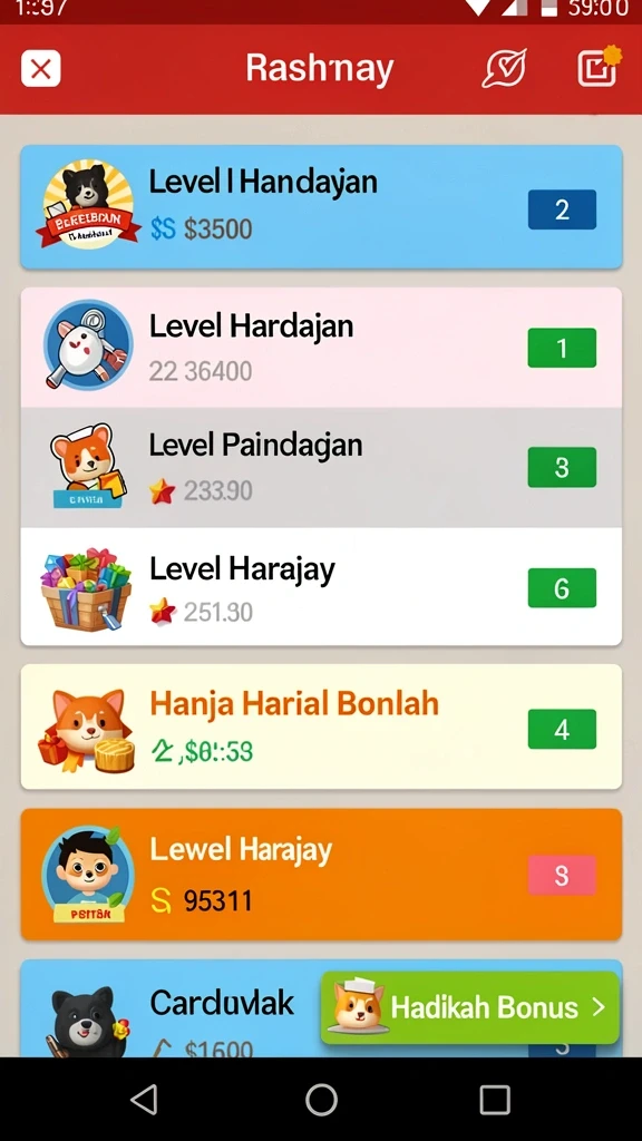 Karakter unik dengan kemampuan spesial di setiap level.