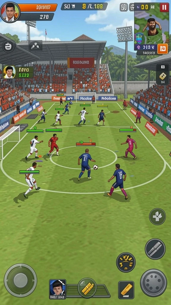 Screenshot menunjukkan pertarungan seru dengan musuh.