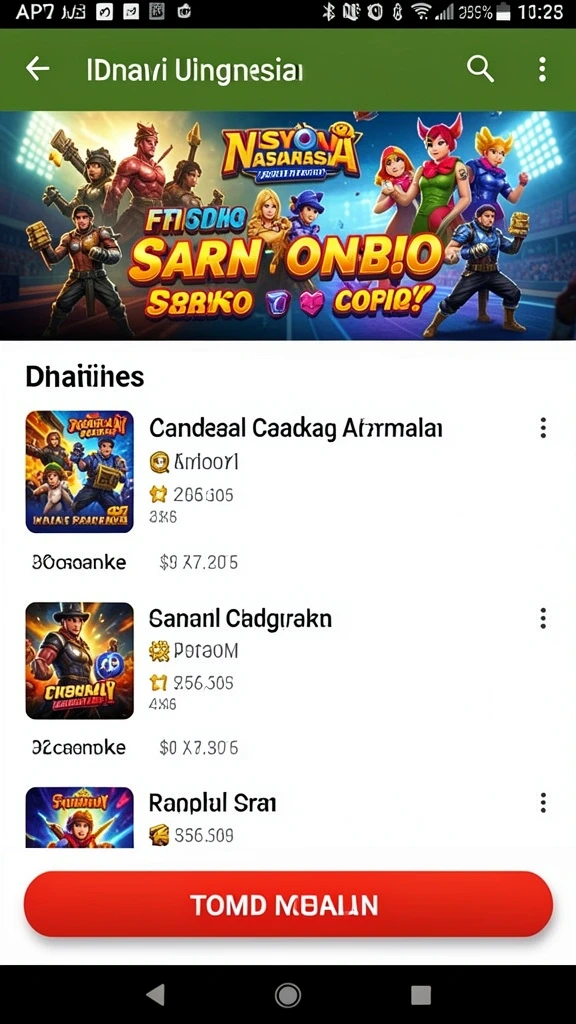 Menunjukkan interaksi karakter dalam game.