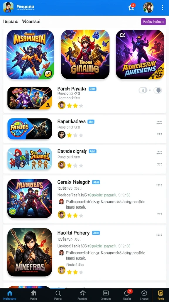 Fitur chat untuk berinteraksi dengan pemain lain.