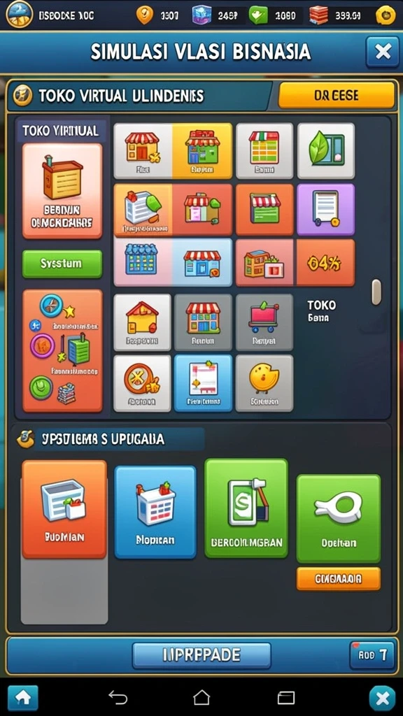 Screenshot menunjukkan tampilan karakter utama yang penuh warna.