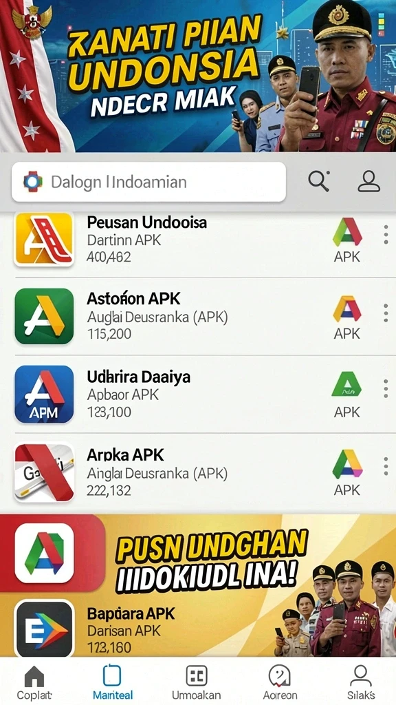 Tampilan utama permainan yang menarik.