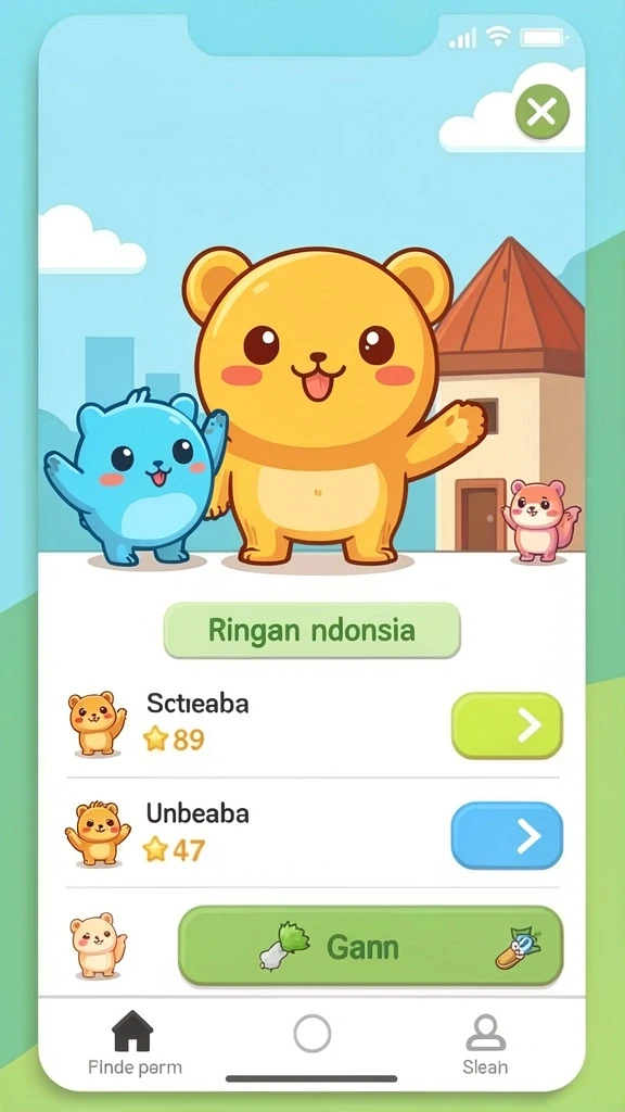 Tampilan level baru dengan tantangan yang menarik.