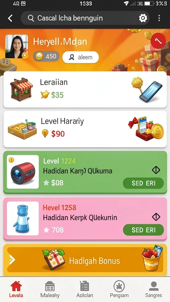 Visual menakjubkan dari latar belakang game.